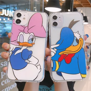 Disney karikatúry Donald Duck Mäkké puzdro pre iPhone 12 Pro Max 11 Pro XS Max X XR 7 8 Plus Zadný Kryt Silikónové TPU Anti-jeseň Shell