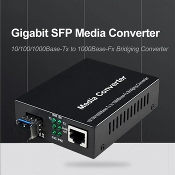 SFP Vlákniny RJ45 Media Konvertor SFP 10/100/1000M, Ethernet Converter kombinovaný Vysielač a prijímač Kompatibilný Pre