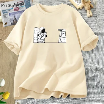 Janpanese Anime Pílou Muž T-shirts Ženy Muži Tmy Diabol s Astronautmi Grafické Tees Mäkké Krku Krátky Rukáv Topy