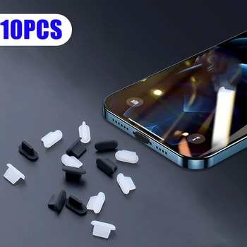 10/5 KS Univerzálny Mobiel Prachu Konektor pre IPhone 13 12 XR Samsung Mi Huawei Android Typu C Nabíjací Port Silikónové Prachotesný Zástrčky