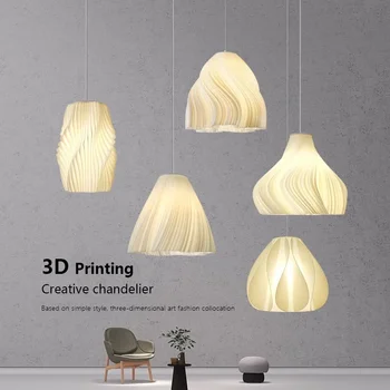 Nordic 3D Tlače Led Prívesok, Svetlá, Tvorivá Spálňa Závesné Lampy Na Strop Obývacej Izby Štúdia Bar Domáce Dekorácie, Svietidlá