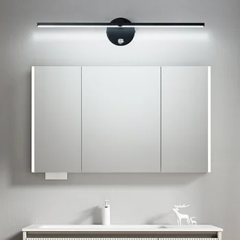 Nordic Moderná Kúpeľňa Predné Zrkadlo Nástenné svietidlo LED Sconce Otočná Foyer Stmievanie Osvetlenia Domova Lesk s Dotykový Spínač