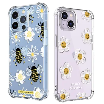 Móda Daisy Kvety a Včely Telefón puzdro Pre Samsung Galaxy M30 M30S M31 M31S M33 M51 M52 M53 M54 Shockproof Mäkké Jasné TPU Kryt
