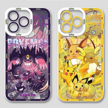 Pokémon Pikachu obal pre Samsung Galaxy S22 S23 Ultra S21 S20 FE S10 Plus Poznámka: 20 10 9 A32 A52S A52 A72 Mäkké Silikónové Zadný Kryt
