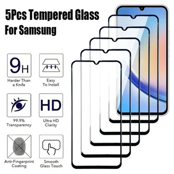 5 ks Tvrdeného Skla Pre Samsung Galaxy A04 A04E A14 A24 A34 A54 Screen Protector samsung Galaxy M04 M14 M54 F14 F34 F54 Ochranný Film