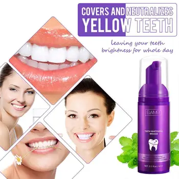 Bielenie Zubov Mousse Zubná Pasta Hĺbkové Čistenie Ústnej Hygieny, Odstránenie Plaku Škvrny Žlté Tóny Svieži Dych, Zubná Starostlivosť O Krásu