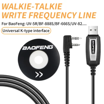 USB Písanie Frekvencia Line Programovanie Kábel S CD pre Baofeng UV-5R 82 888S UV-13 16 17 21 Pro UV-K5 Walkie Talkie Rádio
