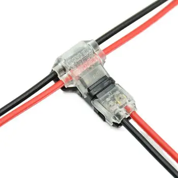 Kompaktný, Univerzálny Tvar T Zásuvné S Páky Stripping Konektor Wire Zapojenie Konektora Kábla Svorka Vodiča Radovej