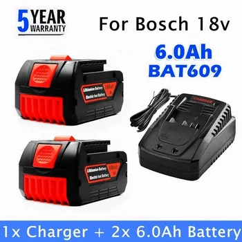 100% Originálne 18V 6.0/8.0/10ah 6,0 A BAT609 Nabíjateľná Li-Ion Batéria pre Bosch Prenosné Náhradné