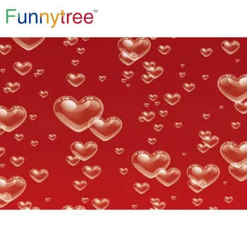 Funnytree Čoskoro 2000s Červené Srdce Pozadí Pre Fotografovanie Narodeniny Dieťa Portrét Banner 90. rokov Lásku Valentines Svadobné Tapety