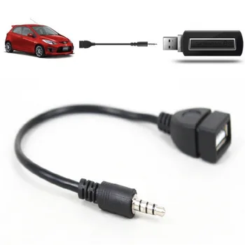 Hot Predaj 3,5 mm Muž AUX Audio Konektor Do Konektora USB 2.0 Žena Converter Kábel Kábel Pre Auto MP3