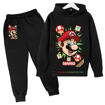Super-Mario-bros-Kids-Sweatshirt-Pants-Suit-Coat-Casual-Boys-Girls-Long-Sleeve-Pokemon-Cotton-Hoodies