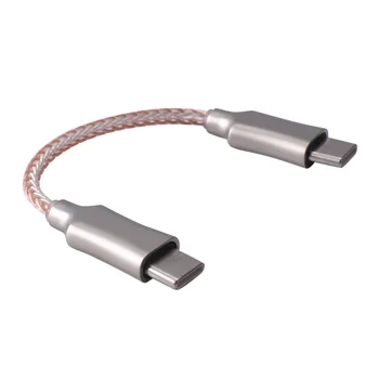 Prenosné Dekódovanie Amp OTG Kábel Typu C Na Typ-C Nahrávanie Linka 8-Core Audio Kábel pre HiFi Slúchadlá OTG