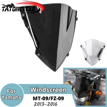 pre MT FZ 09 Čelné sklo čelné Sklo Pre Yamaha MT-09 FZ-09 2013-2016 FZ09 MT09 Motocykel Predné Flyscreen veterný štítok Obrazovke
