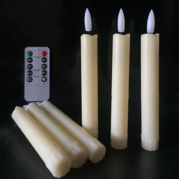 3D Knot Flameless Svietnikov Blikanie Led Taper Sviečka w/Remote&Timer 7.5 Palcový Slonoviny Batérie Prevádzkované Okne Sviečku
