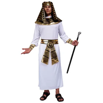 Mens Egyptský Faraón Cosplay Kostým Pre Dospelých Egypt Oblečenie Halloween Party Egyptský Faraón Oblečenie