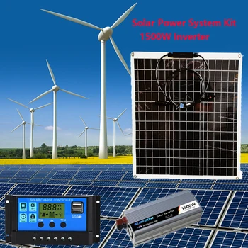 1000W Solárny Systém Súprava Nabíjačky Batérií, Solárneho Panelu 10-60A Regulátor Nabíjania Úplné Energie Systému, Domáce potreby na Kempovanie