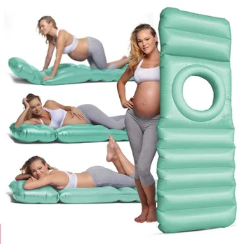Nafukovacie Materskej Yoga Mat s Otvorom pre Tehotné Ženy, Tehotenstvo Bazén Matrac, Vankúš pre Spánok Žalúdka