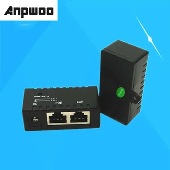 ANPWOO 10/100Mbp Pasívne POE DC Power Over Ethernet RJ45 POE Injektor Splitter Wall Mount Adaptér Pre IP Kamery AP Sieť LAN