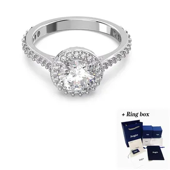 2022 Nové Módne Šperky SW MESMERA Osobná Vykladané Krúžok Romantický Crystal Dámske Romantické a luxusné Šperky Darček