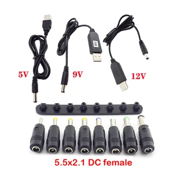 DC Ženy 5.5x2.1mm USB Kábel, Nabíjačka Dodanie Adaptér Tipy Konektor Jack Konektor Nabíjania pre Tablety PC