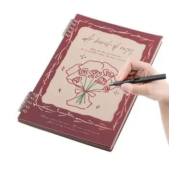 Binder Notebook 60 Listov Loose Leaf Binder Naplniteľné Cestovné Vestník Romantický Denník Vestník Plánovanie Notebook Vintage