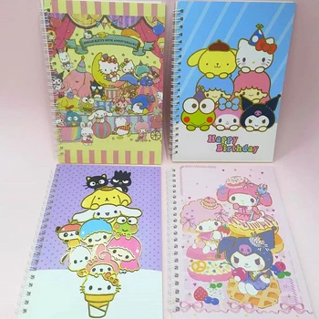 4/12pcs Sanrio A5 Plánovač Špirála Notebook Hello Kitty Kuromi Týždňov Denný Týždenný Program Študent kancelárske potreby Kancelárske Školské potreby