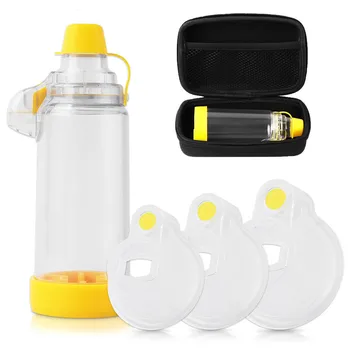 Voliteľné Aerosól Komora Lekárskeho Silikónu Aerochamber Astma Dištančné Inhalátor Dištančné Zariadenie s Úložný Vak pre Dieťa Dospelých