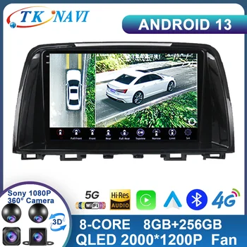 Android 13 Pre Mazda 6 Atenza 2012 - 2016 autorádia Autoradio DSP Multimediálna Navigácia GPS, BT, WIFI, RDS AHD Video ADAS Stereo 2K