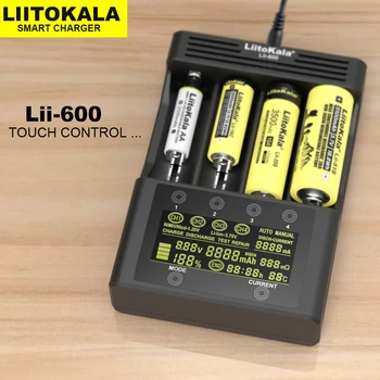 Liitokala Lii-600 Nabíjačka 26650 3,7 V 18650 18350 18500 14500 1.2 V AA/AAA NiMH Lítiové Batérie, Otestovať Kapacitu