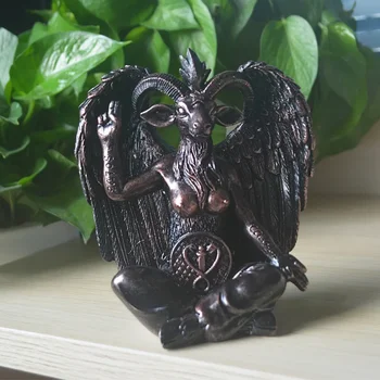 Satan Demon Mendeza Pohanské Meditácie Koza Socha Loď Dragon Skladovanie Domova Office Dekorácie Živice Remesiel Cool Darček K Narodeninám