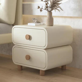 Masívneho dreva nočný stolík jednoduchý, moderný 2023 nové malá spálňa nočná skrinka na odkladanie vecí inštalácia zadarmo