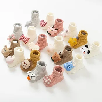 Roztomilý Kreslený-Bábiky, Dekorácie Baby Ponožky Jar Leto Anti-slip Novorodenca Ponožky pre Podlahové pre Dieťa 0-2 Pohodlné Voľné
