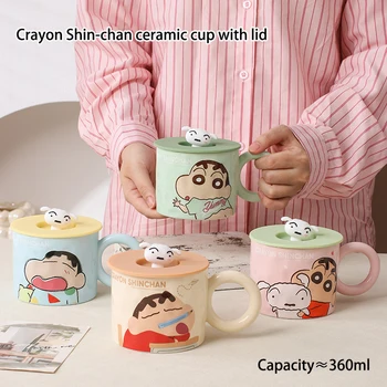 Tvorivosť Crayon Shin-Chan Hrnček s Vekom Porcelánovej Tepelnou Izoláciou Použitie v Domácnosti Šálku Kávy Študent Vody Pohár Pár Darček