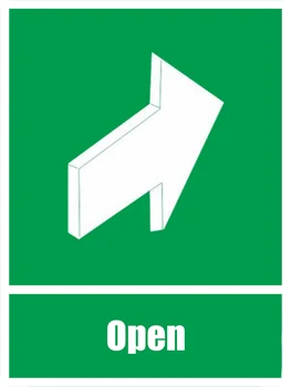 Zelená ohnivé Znamenie Nálepky Núdzového Východu L Na Steny A Podlahy Otvorte Upozornenie Bezpečnostné Prihlásiť Nálepky 15x20cm 1PC Posuvné Dvere R