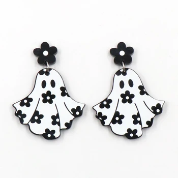 1pair Nový Produkt CN Drop Ghost Cute Halloween Akryl Náušnice Šperky Pre Ženy