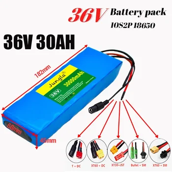 Batterie avec Chargeur pour Velo Skúter Moto Capacité 42V 500W 10S2P 36V 30Ah 18650 Li-ion