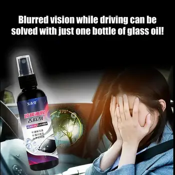 Auto sklo olej film odstraňovač auto sklo zaobalenie auto pruh voľný čelné sklo olej film odstraňovač sprej auto sklo čistiaca kvapalina