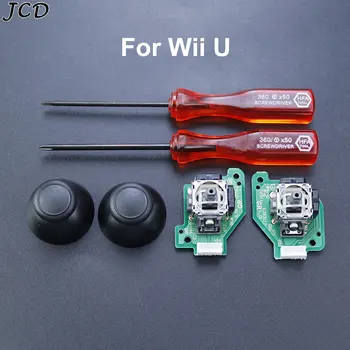 JCD Vľavo, Vpravo Analógový Ovládač Snímača Modul S PCB Dosky Pre Wii U Wiiu Radič Palec Stick Grip Čiapky W/ Tools