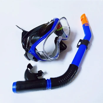 Profesionálne Šnorchel Set Full Face Mask Potápačské Okuliare Zariadenia Deep Sea Vyhovovali Plný Tvrdené Sklo Suché Potápačské Okuliare Pre Dospelých