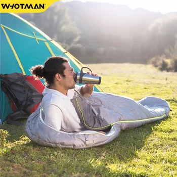 WHOTMAN Camping Spací Vak pre 4 ročné obdobia Ultralight Všestranný Dizajn Obálky Camping Deka Cestovné Tašky Bavlna Spací Vak
