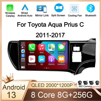 Auto Play Pre Toyota Aqua 2011 - 2017 Pravej Ruke Ovládač Navigácie GPS Android 13 Vysoký výkon CPU Multimediálne Č 2din DVD
