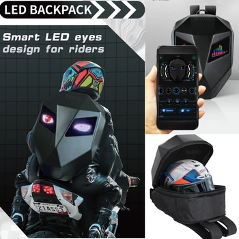2023 LED Rytier jazda na Bicykli Batoh s Okom Motocyklové Prilby Bluetooth APP Riadenie Nepremokavé Hard Shell LED Notebooky Tašky Mochila