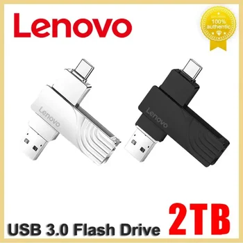 Lenovo OTG Pero Disk 2TB 1 TB 128 GB TYP-C Flash Disky 2 V 1 Mobilný Telefón Memory Stick vysokorýchlostné USB 3.0 Флешка Pre Notebook