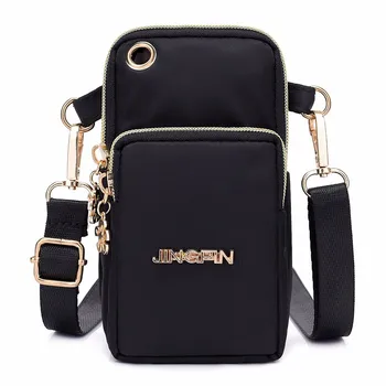 Cross-body mobilný telefón taška mužov a žien všeobecné zavesiť na krk, zápästie vrecko v kabelke stand-up kabelku s jedným ramenní taška pre slúchadlá
