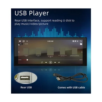1Din 6.8 Palcový Auto Obrazovky CarPlay Android-Auto Radio Car Stereo Bluetooth MP5 Prehrávač FM Prijímač Audio 2+32 G Hosť