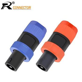 10pcs 4Pin Powercon NL4FC Muž Plug Oranžová Modrá Reproduktorový Kábel Konektory 4 Pól Audio Konektor