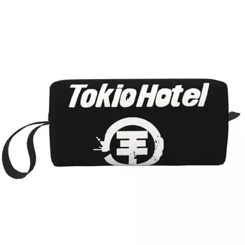 Žánrov Pop, Rock Tokio Hotel Logo make-up Tašky Veľkú Kapacitu Kozmetická Taška Trendy Cestovné Puzdro pre Kabelku Skladovanie