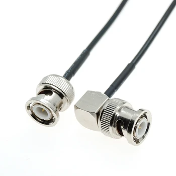 BNC samec pravom uhle k BNC samec jack konektor jumper pigtail kábel RG174