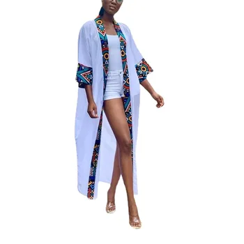 2023 Polyester Afriky Kabát pre Ženy Dashiki Nový Štýl 3/4 Rukáv Šaty Afriky Oblečenie Móda Afriky Femme Afrike Oblečenie